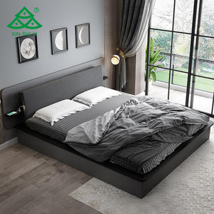 Gran oferta de <span class=keywords><strong>Amazon</strong></span>, cama doble/King con marco de madera con cabecero de almacenamiento, cama multifuncional de estilo más nuevo para dormitorio de apartamento - Product Image 3