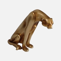 Statue de léopard Antique en résine, grande taille, décoration de la maison, panthère, Sculpture animale en polyrésine