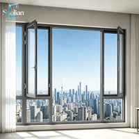 Ventanas Corredizas de Aleación de Aluminio de Suministro Directo de Fábrica, Alta Calidad, Insonorizadas, Aislamiento Térmico, Uso Residencial y Comercial