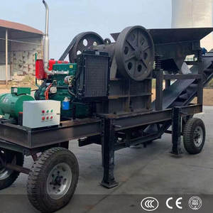 Concasseur à mâchoires mobile portable diesel PE250x400 pour l'extraction minière, idéal pour le granit, le basalte et le marbre, à faible consommation d'énergie - Product Image 4