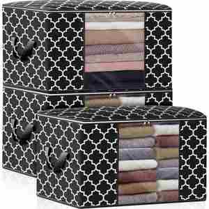 Custom Comforter Storage <b>Bag</b> Zippered <b>Bag</b> with Large Clear Window and Carry Handles - Product Image 1
