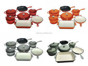 Vmigo-011 Ensemble de <span class=keywords><strong>Cuisine</strong></span> <span class=keywords><strong>en</strong></span> <span class=keywords><strong>Fonte</strong></span> Antiadhésif Écologique – Marmites et Casseroles pour Fruits de Mer - Product Image 5