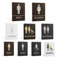 Panneau WC Braille Personnalisé Étanche avec Impression Découpée Conforme ADA pour Hôpitaux, Centres Commerciaux, Écoles, Hôtels