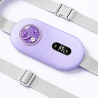 Ceinture de massage vibrante abdominale YOMETEC électronique rechargeable en ABS et silicone pour soulagement menstruel avec fonction musicale