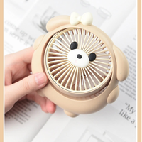 CITICITY Nouveau ventilateur portable rechargeable en plastique en forme d'ours mignon pour usage extérieur, domestique, camping-car et voiture