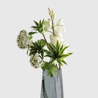 Magnolia blanca Real Touch orquídeas artificiales Navidad y salón de graduación arco arreglo floral boda decoración del hogar