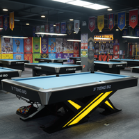 Table de billard professionnelle 9FT de qualité tournoi, cadre en bois massif, poches en cuir, retour de balles, plateau en ardoise, pour usage domestique et commercial, livraison gratuite