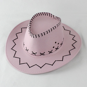 En Promotion Chapeau de <span class=keywords><strong>Cowboy</strong></span> Western à Bord Large avec Visière – Idéal pour Spectacles en Plein Air et Voyages dans la Prairie, pour Hommes et Femmes - Product Image 5