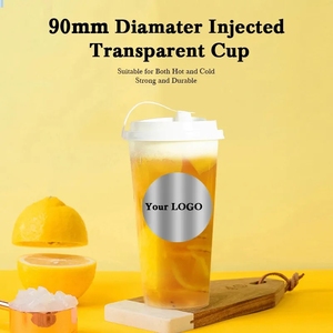 Custom Printing Pp Injectie Pp Cup Bubble Tea Clear/Matte 12 16 24Oz Dikke Plastic Boba Melk Theekopjes Bubble Theekop Met Deksel - Product Image 6
