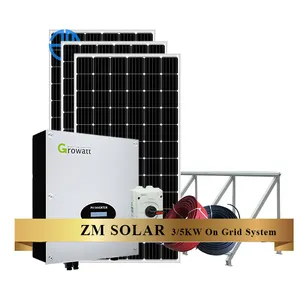 最畅销的光伏完整 5KW 5000W 电网安装家庭电力太阳能系统