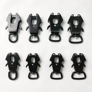 New Design Quick Release Metal Black Aluminum Buckle Dog Collar Buckle Dog Hook