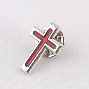 Broche de solapa de aleación esmaltada de moda con diseño de cruz católica cristiana, Sagrado Corazón, <span class=keywords><strong>Biblia</strong></span>, Espíritu Santo y paloma - Product Image 4
