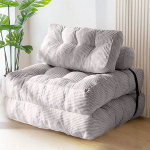Sillón Cama Plegable <span class=keywords><strong>de</strong></span> Espuma Completa <span class=keywords><strong>con</strong></span> Almohada, Sofá Cama Individual Convertible para Sala <span class=keywords><strong>de</strong></span> Estar, Colchón para Dormir en el Suelo - Product Image 4