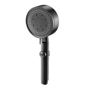 Pommeau de douche pressurisé rond en ABS portable avec régulation de pression pour le bain et la douche - Product Image 1