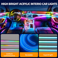 Kit d'éclairage LED d'ambiance intérieur pour voiture personnalisable, faisceau de câbles en acrylique, décoration, prise en charge du logo personnalisé, options de kit, fournisseur OEM