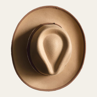 Personnalisé 100% laine austalienne de haute qualité femme hommes large bord laine classique Jazz Panama Fedora feutre chapeau avec logo personnalisé