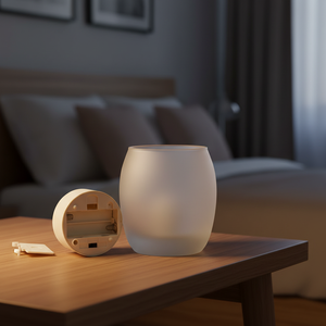 <span class=keywords><strong>Bougie</strong></span> sans flamme Mermei 3D avec capteur de souffle, cire de paraffine ivoire, D8xH9cm, fonctionne sur piles, décoration d'intérieur - Product Image 1