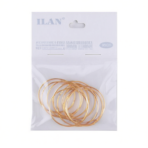 Orecchini a Cerchio Ilan 30mm in Oro K, 10 Pezzi, Materiali per Artigianato - Product Image 1