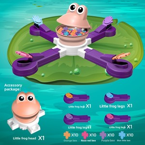 Aventura de Rana Comedora de Frijoles: Divertido <span class=keywords><strong>Juego</strong></span> de Mesa Multijugador Competitivo con Comida para Lanzar, Comer Insectos, Relajación y Entrenamiento Cerebral - Product Image 6