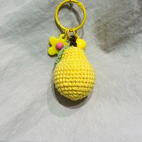 Pluche katoen PP katoen gehaakte peer sleutelhanger fruit rugzak hanger souvenir klein cadeau schattig juweel