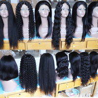 Perruque Lace Frontal Wig indienne — megalook, cheveux Remy bruts, cuticules vierges, perruque à dentelle frontale, sans traitement, vente en gros