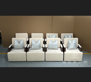 Conjunto de Muebles de Recepción Updecors Personalizados para Sala de Espera de Oficina, con Estructura de Madera y Tapicería de Tela - Product Image 1