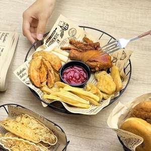 Papier d'emballage pour sandwichs, double face, résistant à la graisse, de qualité alimentaire, personnalisé avec logo imprimé, jetable, imperméable, pour le pain, vente en gros - Product Image 1