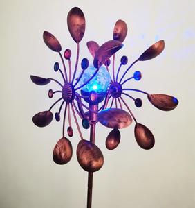 Toptan kinetik güneş enerjili cam küre metal bahçe spinners rüzgar <span class=keywords><strong>Spinner</strong></span> - Product Image 4