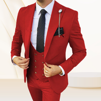 Jas Pengiring Pria Model Tiga Potong Versi Korea Slim-fit Model Bisnis Jas Pengiring Pria Terbaik Jas Pengantin Pria Pakaian Pria