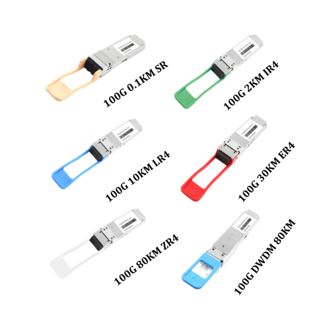 RC QSFP28 100G 850nm 1310nm 100m 10km 40km 80km 100km SR4 LR4 ER4 ZR4 MPO LC Optical Transceiver SFP Module