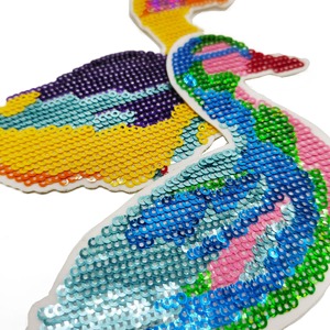 Custom Fashion <b>Sequin</b> Embroidery Patch Iron On Applique Patch For Clothing Hoodies Denim <b>Jackets</b> Brand Apparel - Product Image 4