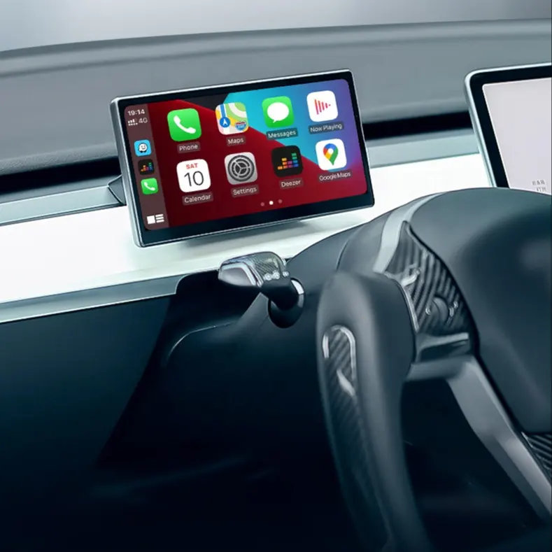 2023 bộ phận nội thất xe hơi sửa đổi Đồng hồ tốc độ đo đường LCD cụ HUD Car Stereo Head up hiển thị cho Tesla mô hình y