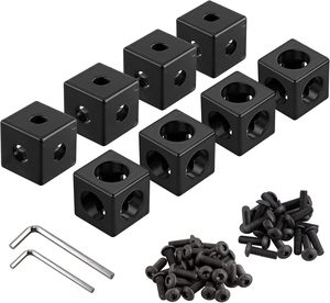 Manufacturer Custom Black Luxury Metal Table Corner Cube Mounting <b>Bracket</b> With Screws - Product Image 3