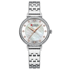 Montre pour femme à petit cadran sport, mouvement à quartz étanche 3BAR, bracelet en acier inoxydable simple, alliage de luxe, mode 9087 - Product Image 5