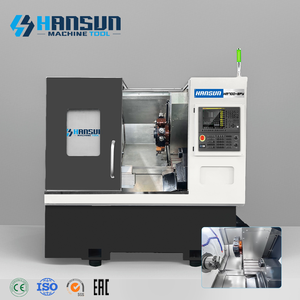 Tour CNC HS HM700-8PY avec commande Syntec, tourelle motorisée, lit incliné, contre-pointe - Product Image 1