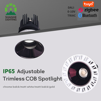 Downlights LED Empotrables en el Techo, 220V-240V, Blancos, Antideslumbrantes, Sin Marco, 7W, Atenuables, COB