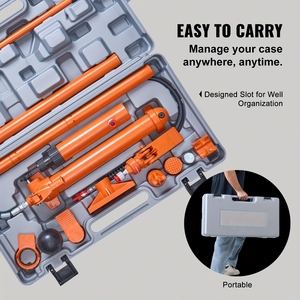 <span class=keywords><strong>Cric</strong></span> hydraulique Porta Power <span class=keywords><strong>4T</strong></span> en acier thermolaqué de 4,5 mm d'épaisseur, kit d'outils de réparation de collision de véhicules pour professionnels - Product Image 6