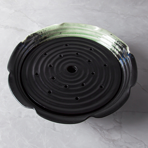 Plateau irrégulier en grès musculaire, assiette de Style rétro pour <span class=keywords><strong>Restaurant</strong></span>, effets spéciaux japonais, Conception artistique, glace sèche - Product Image 2