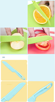 Kleurrijke keuken kinder kookmessen kinder cake salade sla plastic fruit groente snijder broodmes