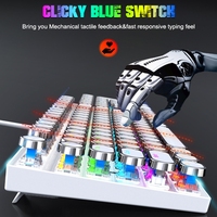 Keyboard, Mouse, dan Headphone Gaming Mekanik RGB Combo Kabel 2023 Terbaru, 104 Tombol untuk PC Komputer