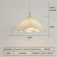 Lustre crème de style nordique français, luminaire suspendu pour salon et chambre à coucher, lumière LED pour la décoration de la maison