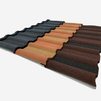 Tuile de toiture durable au design coloré, installation facile, pour usage résidentiel et commercial, tuile de toiture en métal revêtue de pierre