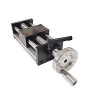 Module de mouvement de table coulissante de rail de guidage linéaire de vis à billes avec levage croisé de roue à bascule à la main