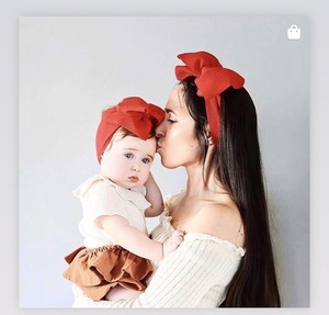 Juego de 10 Diademas de Tela Texturizada con Lazo Grande para Mamá e Hija, Accesorios para el Cabello a Juego - Product Image 2