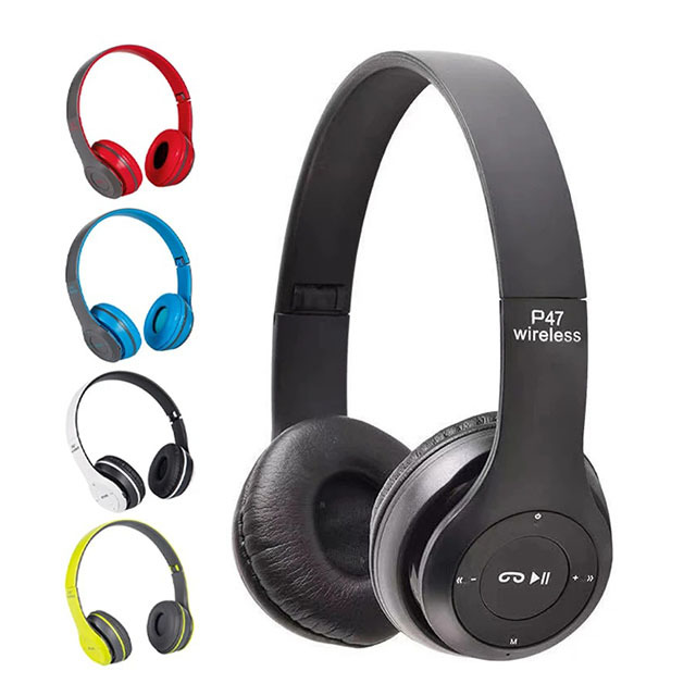 Hot Selling P47 Over Ear Headset Mp3 Player Wireless Earbuds Blue-tooth Compatible 5.0 Sports Game Headset Support Hands-Free