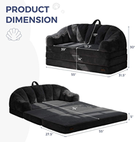 Multifunktionales Klappsofa Tragbares Komprimiertes Klappsofa-Bett Neues Design Sofasessel Indoor Chaiselongue Sitzsack-Sessel