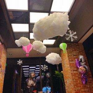 Decoración de Nubes de Algodón, Simulación de Nubes Blancas Colgantes, Decoración para Tiendas Navideñas, Adorno Colgante de Nubes - Product Image 5