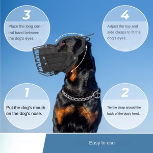 Museau de Chien Réglable Durable Anti-morsure Anti-aboiement Inoxydable Equine Grand Chien Rottweiler Berger Allemand Formation Tactique - Product Image 6