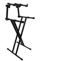 Support de contrôleur numérique pour lecteur de disques DJ, support de clavier pliable à double tube, support de clavier épais réglable, accessoires de support soudé ST022702