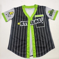 Maillots de cheerleaders, ensemble d'échauffement, sac de cheerleading, pompons, nœuds, imprimé rayé, maillot de baseball pour équipe de cheerleading, Académie de danse